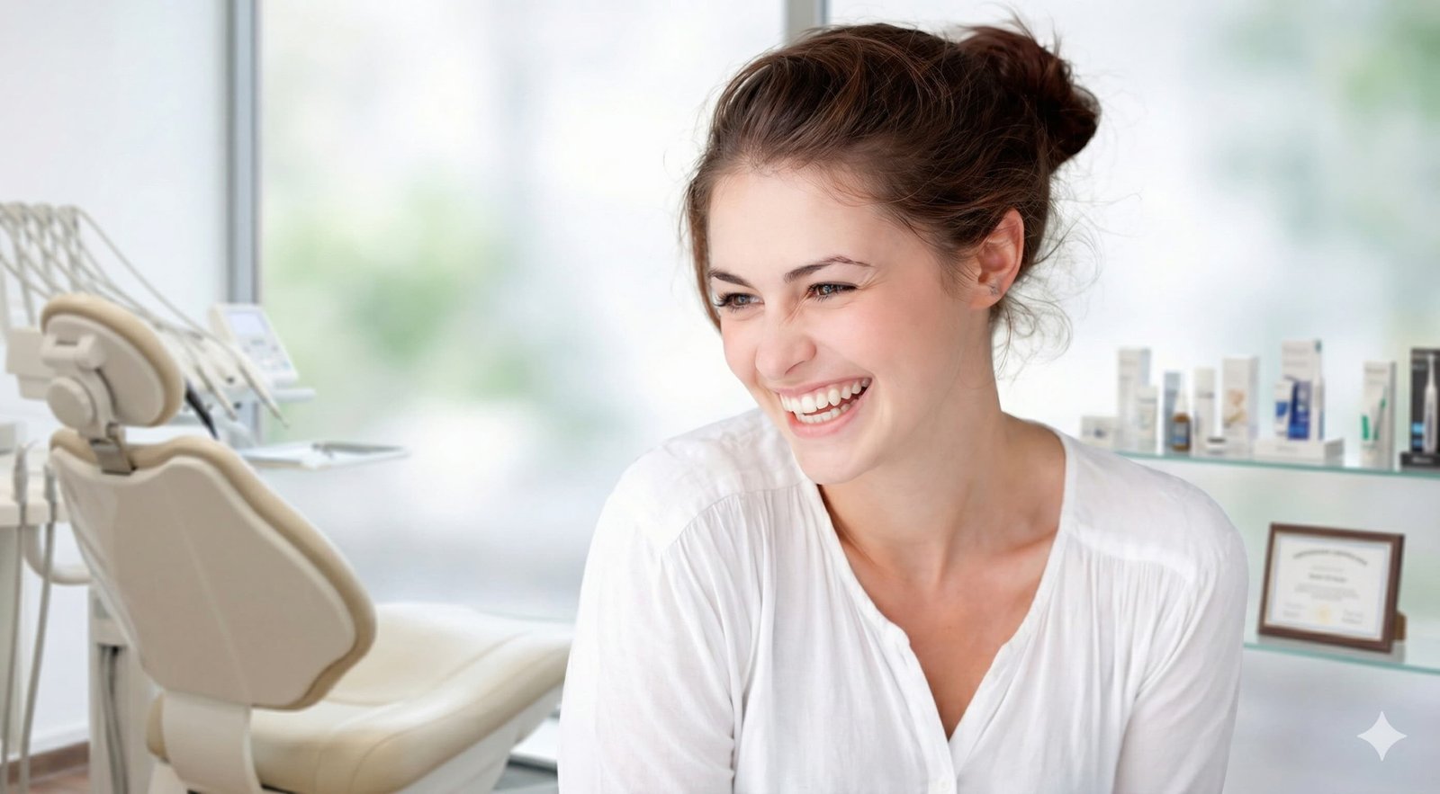 Paciente feliz con nueva sonrisa